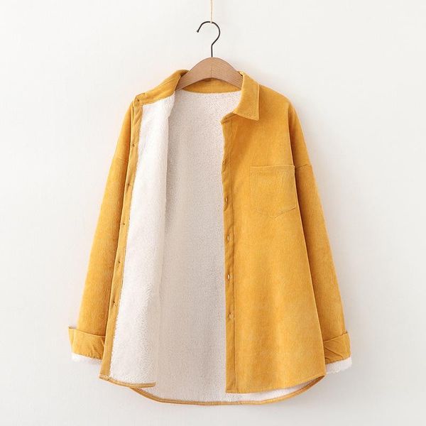 women's blouses & shirts 2021 plus size single breasted loose casual corduroy shirt women blusas warm velvet thick winter sl81, White
women's blouses & shirts 2021 plus size single breasted loose casual corduroy shirt women blusas warm velvet thick winter sl81, White