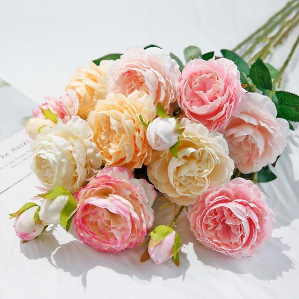 decorative flowers & wreaths european style big rose pink silk peony simulation flower branch home decoration fake head small bud wedding b
decorative flowers & wreaths european style big rose pink silk peony simulation flower branch home decoration fake head small bud wedding b