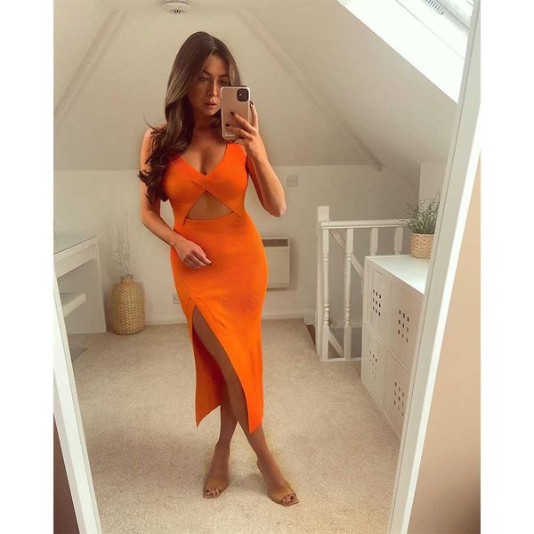 2021 new summer women hollow out dress v-neck elegant casual fashion chic lady woman slit knitted midi dress y0603, Black;gray
2021 new summer women hollow out dress v-neck elegant casual fashion chic lady woman slit knitted midi dress y0603, Black;gray