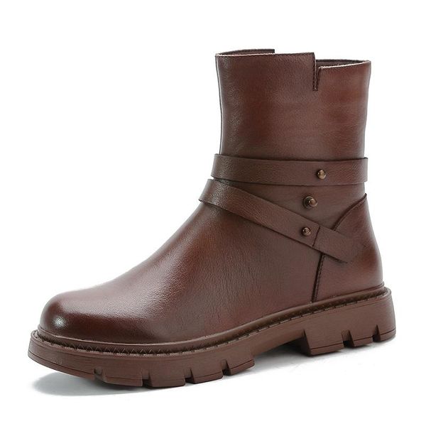 boots 2021 winter first layer cowhide british mid-tube retro leather women non-slip thick-soled riding, Black
boots 2021 winter first layer cowhide british mid-tube retro leather women non-slip thick-soled riding, Black