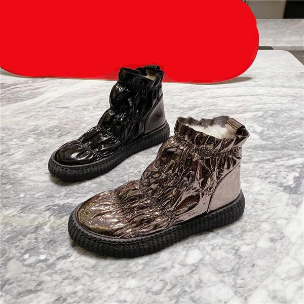 boots deat 2021 winter fashion casual round toe pleated down lambs wool lapel snow cotton short women shoes sg570, Black
boots deat 2021 winter fashion casual round toe pleated down lambs wool lapel snow cotton short women shoes sg570, Black
