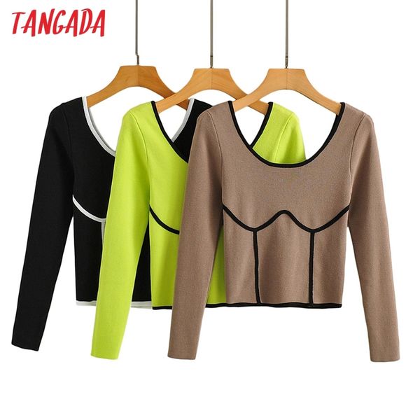 women fashion slim color block knitted sweater jumper o neck female pullovers chic lk09 210416, White;black
women fashion slim color block knitted sweater jumper o neck female pullovers chic lk09 210416, White;black