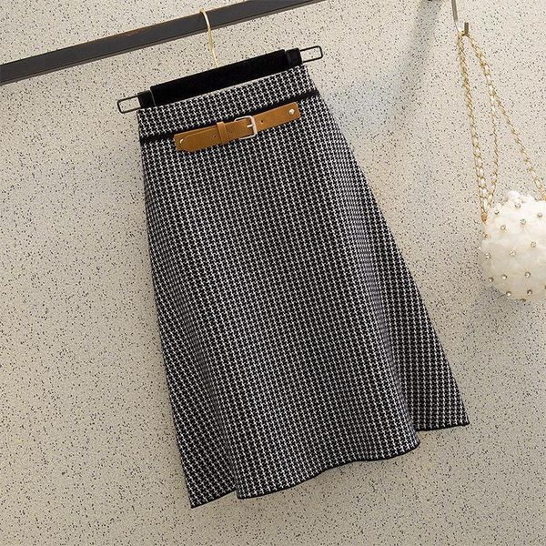 skirts fashion houndstooth skirt high waist autumn winter a-line knee length midi women female korean knitted mujer faldas, Black
skirts fashion houndstooth skirt high waist autumn winter a-line knee length midi women female korean knitted mujer faldas, Black