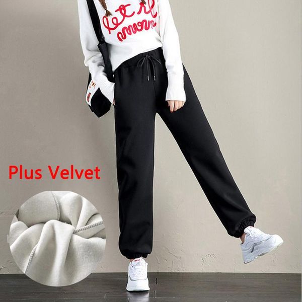 women's pants & capris women winter thick sports warm female casual plus velvet cotton loose harlan long trousers, Black;white
women's pants & capris women winter thick sports warm female casual plus velvet cotton loose harlan long trousers, Black;white