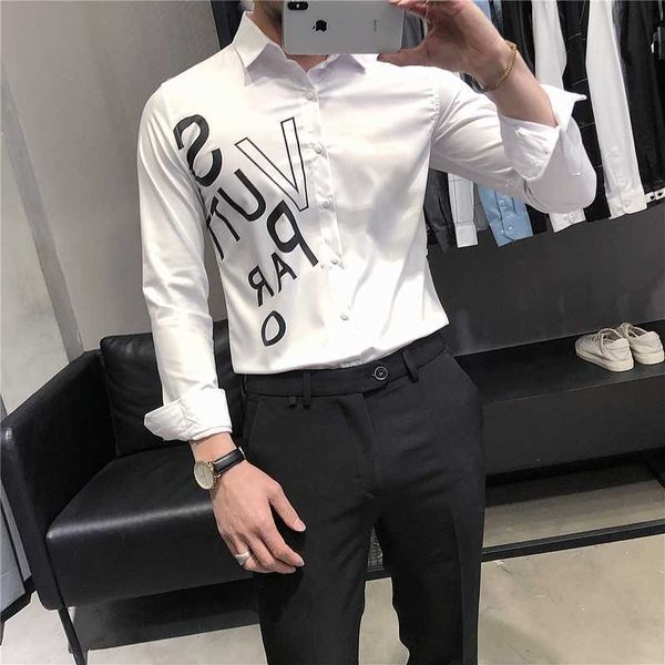 letter printed men long sleeve casual shirts spring business formal dress shirts slim fit streetwear social party blouse 210527, White;black
letter printed men long sleeve casual shirts spring business formal dress shirts slim fit streetwear social party blouse 210527, White;black