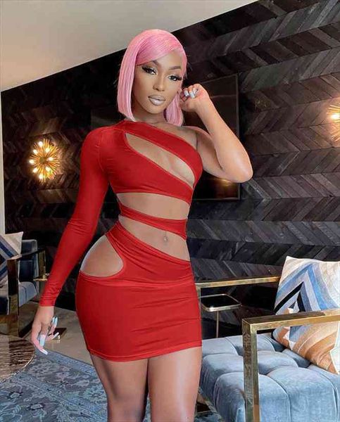 hollow out womens dress one shoulder long sleeve solid mini elegant black white red bodycon evening club party dresses, Black;gray
hollow out womens dress one shoulder long sleeve solid mini elegant black white red bodycon evening club party dresses, Black;gray