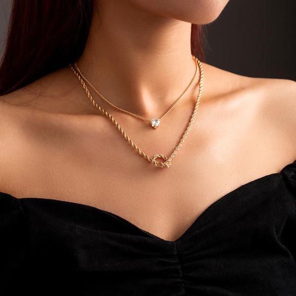 chains fashion niche design trendy cold style multi-layer twin necklace simple zircon choker chain, Silver
chains fashion niche design trendy cold style multi-layer twin necklace simple zircon choker chain, Silver