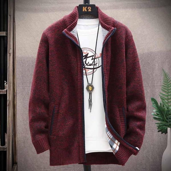 men's sweaters fashion coat warm thick cardigan long sleeve fleece clothing full zip male causal knitwear, White;black
men's sweaters fashion coat warm thick cardigan long sleeve fleece clothing full zip male causal knitwear, White;black
