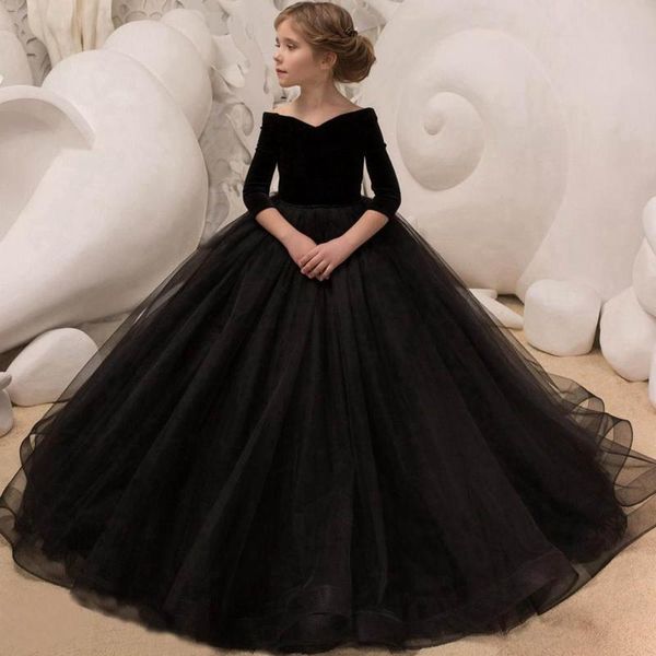 girl's dresses black princess ball gown kids pageant dress with elegant half sleeves for girls aged 1-14 years, Red;yellow
girl's dresses black princess ball gown kids pageant dress with elegant half sleeves for girls aged 1-14 years, Red;yellow