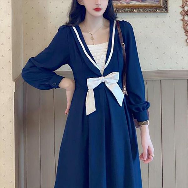 casual dresses elegant designer dress women autumn retro sweet party female french korean one-piece fall wear 2021, Black;gray
casual dresses elegant designer dress women autumn retro sweet party female french korean one-piece fall wear 2021, Black;gray