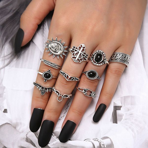 designer rings boho midi finger set for women punk flower hollow out sliver knuckle jewelry gift, Golden;silver
designer rings boho midi finger set for women punk flower hollow out sliver knuckle jewelry gift, Golden;silver