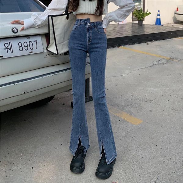 women's jeans autumn korean style women casual cotton denim split design ankle-length pants button waist skinny flare v19, Blue
women's jeans autumn korean style women casual cotton denim split design ankle-length pants button waist skinny flare v19, Blue