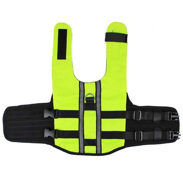 dog apparel life jacket - folding vest, portable airbag swimming green, s