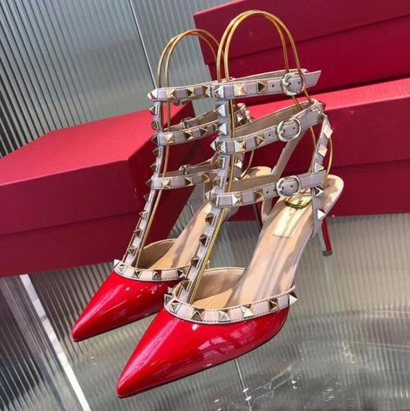 new v brand women high heels sandals 6cm 8cm 10cm thin heel pointed toe rivets sandal woman wedding party shoe 35-44 dust bag, Black
new v brand women high heels sandals 6cm 8cm 10cm thin heel pointed toe rivets sandal woman wedding party shoe 35-44 dust bag, Black