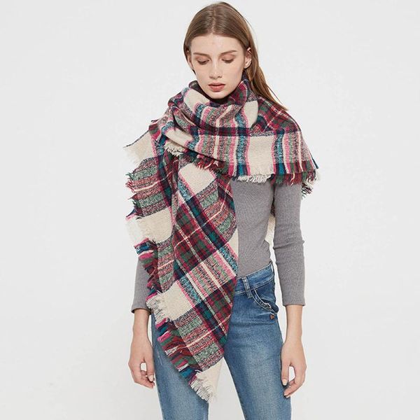 scarves knit cashmere womens warm plaid scarf long shawl wraps tassel large luxury capes noble hairy bufanda, Blue;gray
scarves knit cashmere womens warm plaid scarf long shawl wraps tassel large luxury capes noble hairy bufanda, Blue;gray