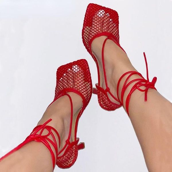 dress shoes uvrcos summer autumn mesh pumps sandals female square toe high heel lace up cross-tied stiletto hollow, Black
dress shoes uvrcos summer autumn mesh pumps sandals female square toe high heel lace up cross-tied stiletto hollow, Black