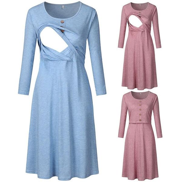 women nursing dress summer breastfeeding pregnancy long sleeve pregnant dresses pantalon grossesse maternity, White
women nursing dress summer breastfeeding pregnancy long sleeve pregnant dresses pantalon grossesse maternity, White