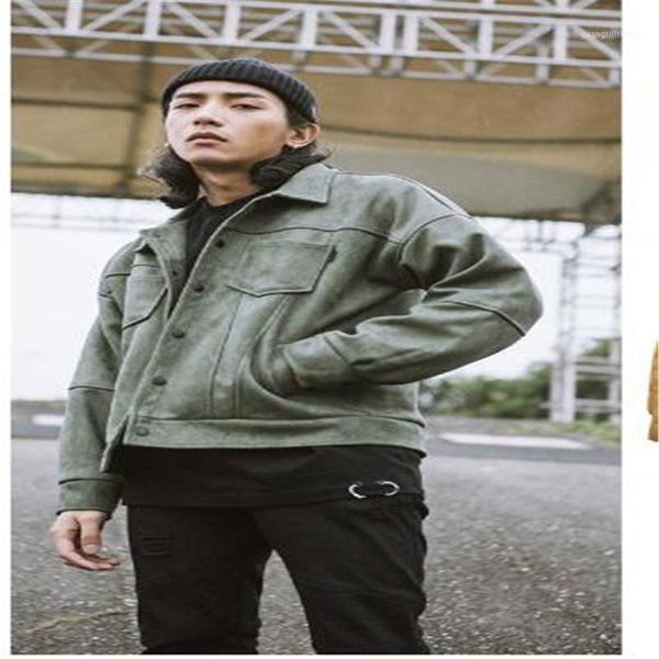 men's fur & faux 2021 autumn and winter fashion street motorcycle retro coat hip hop loose pu suede leather jacket male, Black 
men's fur & faux 2021 autumn and winter fashion street motorcycle retro coat hip hop loose pu suede leather jacket male, Black