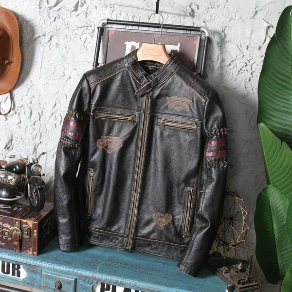 men's leather & faux 2021 vintage black american style biker's jacket men plus size xxxl genuine cowhide spring slim fit motorcycl
men's leather & faux 2021 vintage black american style biker's jacket men plus size xxxl genuine cowhide spring slim fit motorcycl