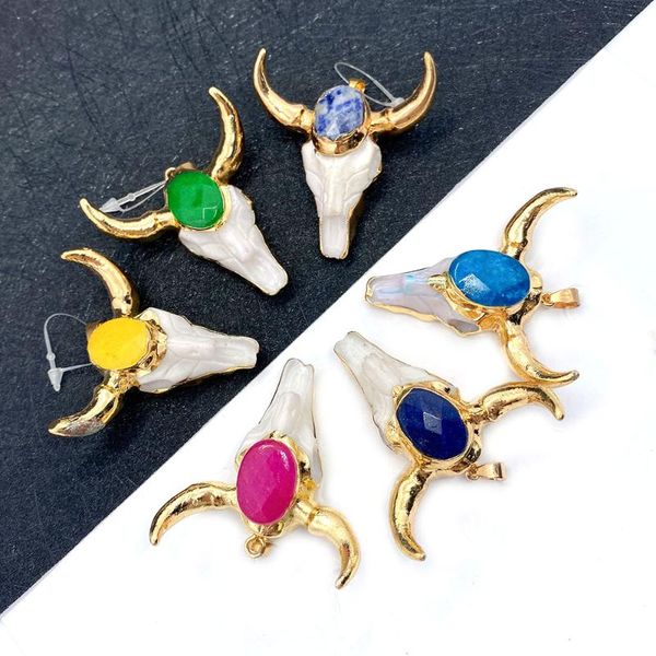 charms crystal pendant necklace natural stone acrylic multicolor jewelry bull head shape diy making accessories wholesale, Bronze;silver
charms crystal pendant necklace natural stone acrylic multicolor jewelry bull head shape diy making accessories wholesale, Bronze;silver