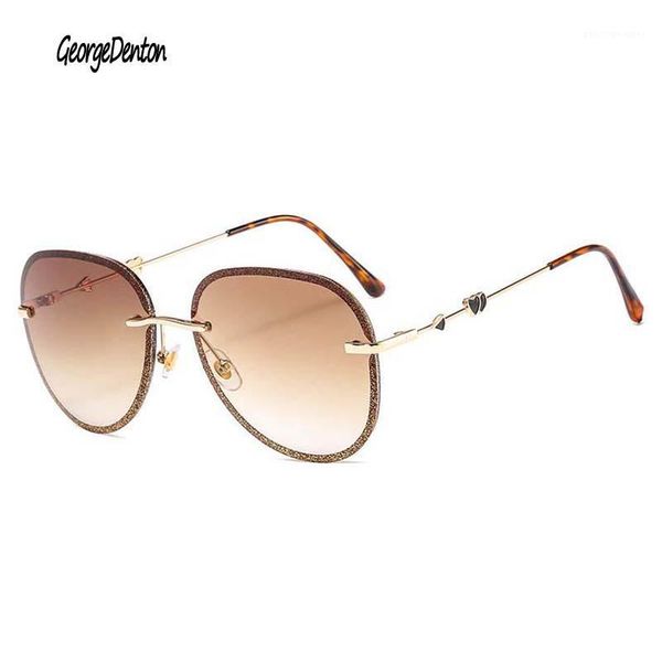 sunglasses fashion frameless crystal trim women vintage oval large lens metal frame trend sun glasses uv400, White;black
sunglasses fashion frameless crystal trim women vintage oval large lens metal frame trend sun glasses uv400, White;black