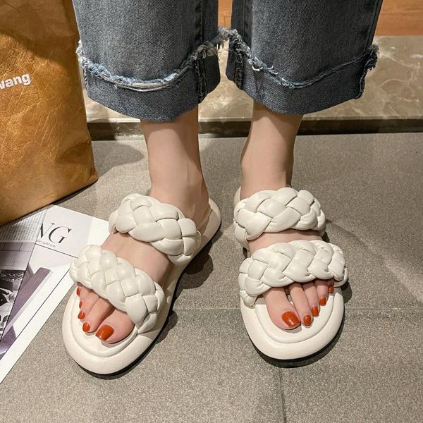 woman outside beach flat designer shoes summer sandals weave women slides big size slip on 2021 thick bottom fashion slippers, Black
woman outside beach flat designer shoes summer sandals weave women slides big size slip on 2021 thick bottom fashion slippers, Black