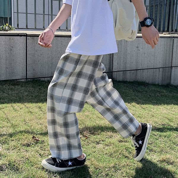 pant summer thin plaid men's fashion retro casual men streetwear loose hip-hop straight wide-leg pants mens trousers, Black
pant summer thin plaid men's fashion retro casual men streetwear loose hip-hop straight wide-leg pants mens trousers, Black