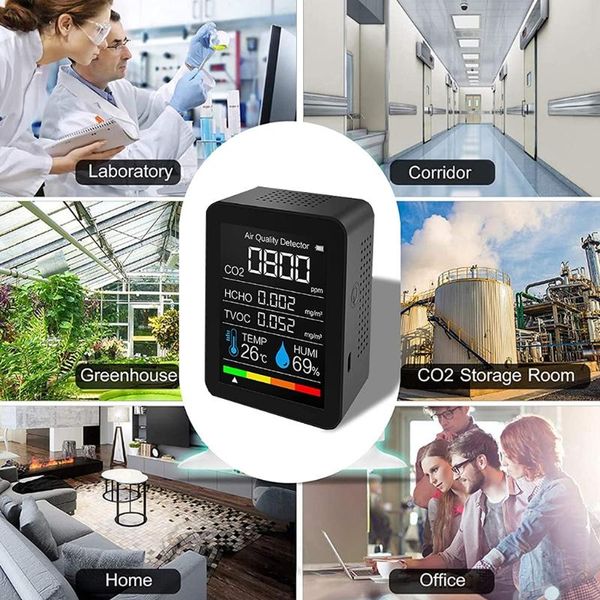 gas analyzers multifunctional 5 in1 co2 meter wifi & 60 days data-hold digital temperature humidity sensor tester tvoc hcho detector
gas analyzers multifunctional 5 in1 co2 meter wifi & 60 days data-hold digital temperature humidity sensor tester tvoc hcho detector