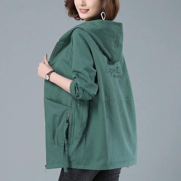women's trench coats spring autumn windbreaker women coat loose casual hooded female lined mid-length clothing, Tan;black
women's trench coats spring autumn windbreaker women coat loose casual hooded female lined mid-length clothing, Tan;black