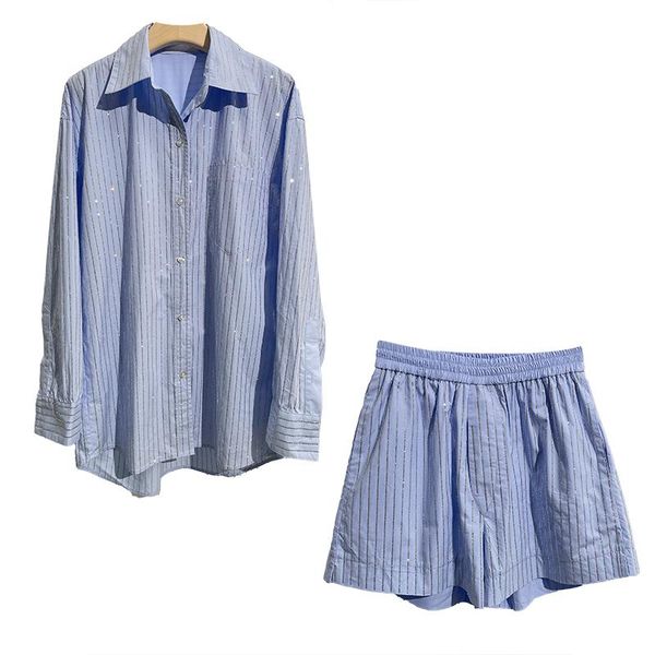 women's tracksuits getspring women sets beading striped loose long shirt high waisted wide leg shorts two piece casual short suits, Gray
women's tracksuits getspring women sets beading striped loose long shirt high waisted wide leg shorts two piece casual short suits, Gray