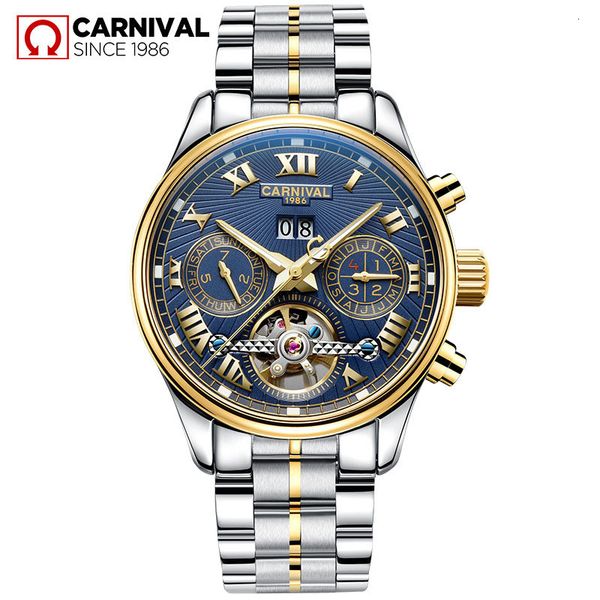 carnaval automatic mechanical watches brand luxury waterproof date calendar rvs polshorloge relogio masculino, Slivery;brown
carnaval automatic mechanical watches brand luxury waterproof date calendar rvs polshorloge relogio masculino, Slivery;brown