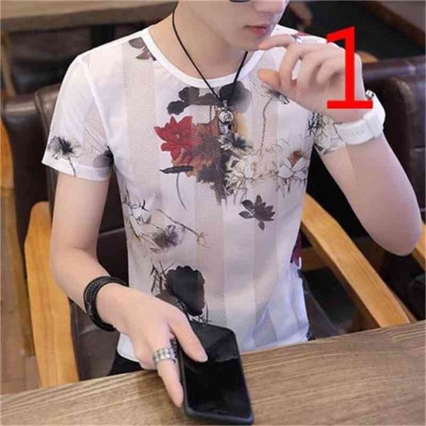 men's short-sleeved t-shirt v-neck trend korean version of self-cultivation ice silk hollow half sleeve 210420, White;black
men's short-sleeved t-shirt v-neck trend korean version of self-cultivation ice silk hollow half sleeve 210420, White;black