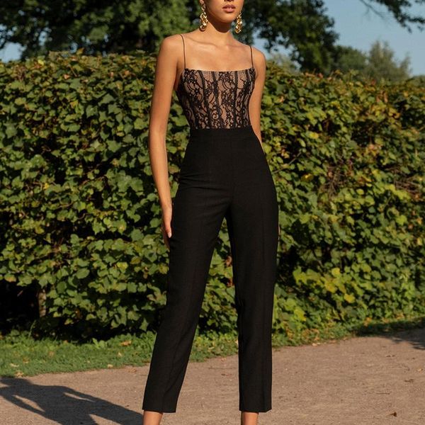women's jumpsuits & rompers erdaoben 2021 fashion lace bandage jumpsuit black rayon women, Black;white
women's jumpsuits & rompers erdaoben 2021 fashion lace bandage jumpsuit black rayon women, Black;white