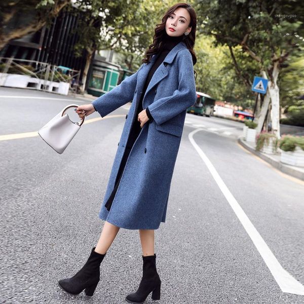 women's wool & blends 2021 fashion woolen coat women autumn winter elegant thick long sleeve female loose solid blend l994, Black
women's wool & blends 2021 fashion woolen coat women autumn winter elegant thick long sleeve female loose solid blend l994, Black