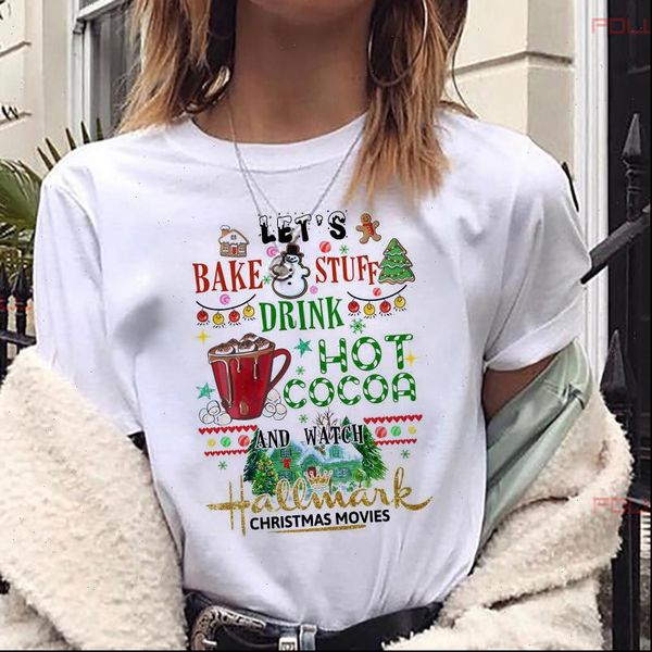 lets bake watch christmas moive women t shirt letters fashion graphic cute tee kawaii hipster short sleeve femme, White
lets bake watch christmas moive women t shirt letters fashion graphic cute tee kawaii hipster short sleeve femme, White