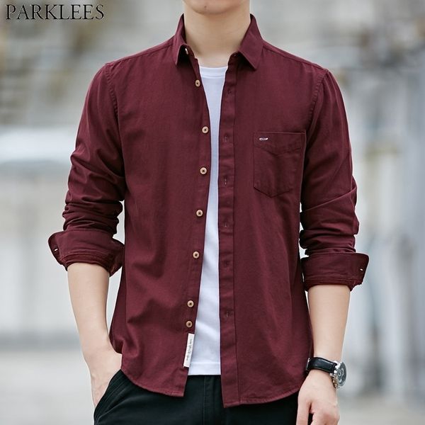 wine red 100% cotton mens dress shirts spring slim fit long sleeve chemise homme business casual pocket shirt for men 210522, White;black
wine red 100% cotton mens dress shirts spring slim fit long sleeve chemise homme business casual pocket shirt for men 210522, White;black