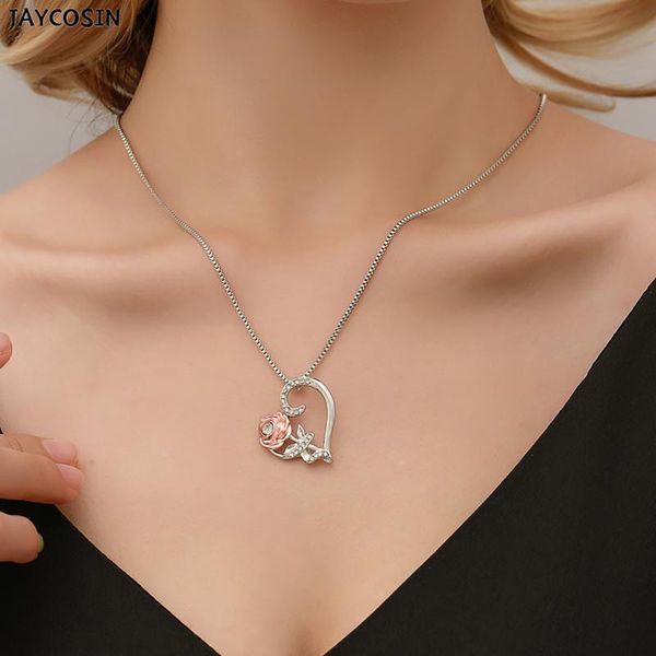 chains ladies rose flower pendant shiny zirconia necklace alloy gold silver chain charm gifts girlfr
chains ladies rose flower pendant shiny zirconia necklace alloy gold silver chain charm gifts girlfr