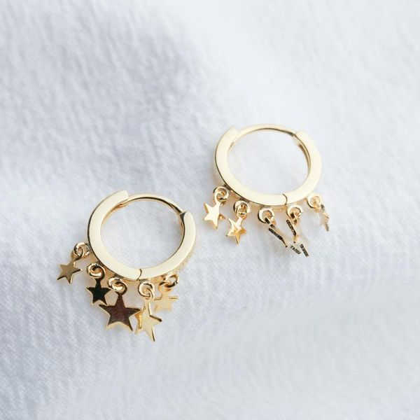 hoop & huggie 925 sterling silver five-pointed star earrings female temperament korean personality smart small delicate, Golden;silver
hoop & huggie 925 sterling silver five-pointed star earrings female temperament korean personality smart small delicate, Golden;silver
