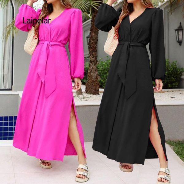 casual dresses women's dress 2021 solid color v-neck long-sleeved split long skirt pink suit mid-length, Black;gray
casual dresses women's dress 2021 solid color v-neck long-sleeved split long skirt pink suit mid-length, Black;gray