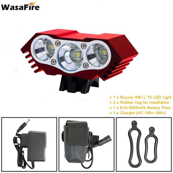 bicycle front light 3xt6 led outdoor mtb road bike headlight waterproof safe cycling lamp with 6400mah 18650 battery pack 4 mode lights
bicycle front light 3xt6 led outdoor mtb road bike headlight waterproof safe cycling lamp with 6400mah 18650 battery pack 4 mode lights