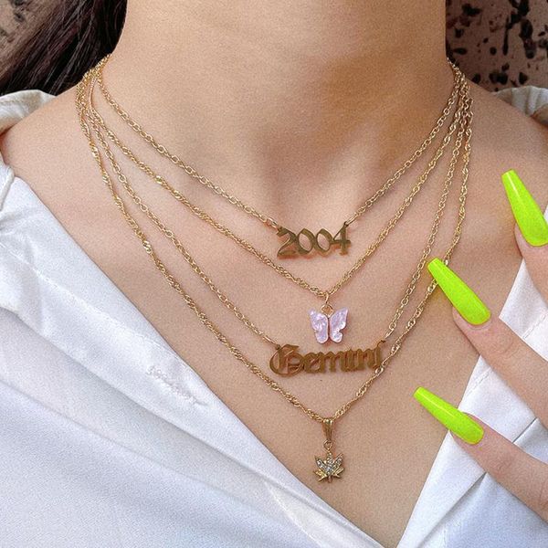 chains 2022 cute butterfly year number chain necklace for women stainless steel constellation letters multilayer necklaces jewelry, Silver
chains 2022 cute butterfly year number chain necklace for women stainless steel constellation letters multilayer necklaces jewelry, Silver
