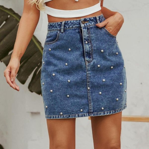 women's retro fashion high waist stitching rivet straight a- line dress denim overskirt skater skirt woman skirts, Black
women's retro fashion high waist stitching rivet straight a- line dress denim overskirt skater skirt woman skirts, Black