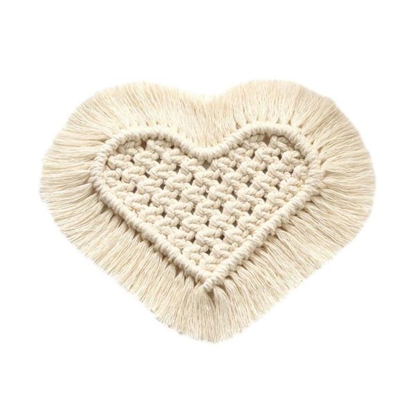 mats & pads 1pcs bohemian woven cotton cup love heart shape braided macrame table mat heat resistant mug pad with tassels placemat
mats & pads 1pcs bohemian woven cotton cup love heart shape braided macrame table mat heat resistant mug pad with tassels placemat