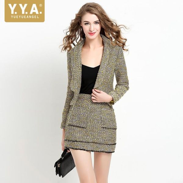 women's suits & blazers italy brand women tweed blazer ol two piece set twill plaid lady mini skirt suit slim fit business outfit forma, White;black
women's suits & blazers italy brand women tweed blazer ol two piece set twill plaid lady mini skirt suit slim fit business outfit forma, White;black