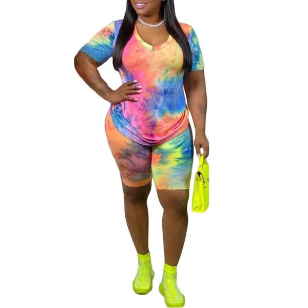 gym clothing 2021 women tie-dye outfit summer short sleeve t-shirt elasticated waist shorts tracksuit female sportswear outfits plus size, White;black
gym clothing 2021 women tie-dye outfit summer short sleeve t-shirt elasticated waist shorts tracksuit female sportswear outfits plus size, White;black
