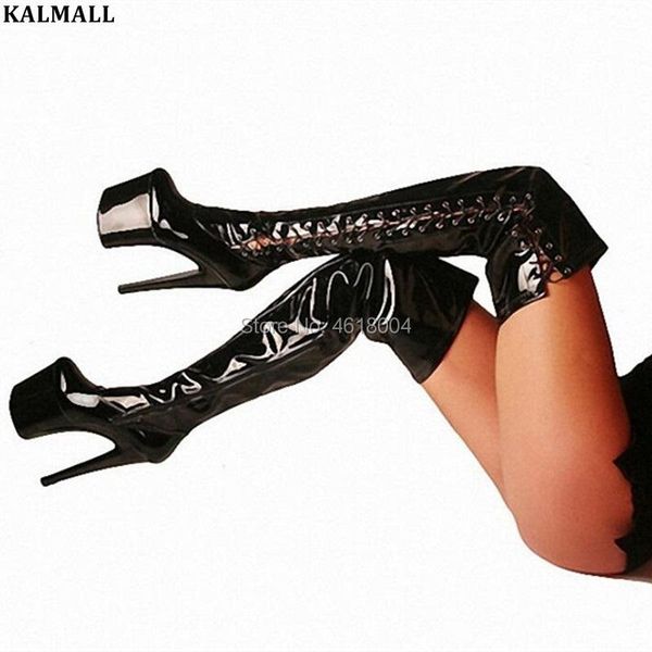 boots kalmall black red white fetish thigh high patent leather ultra heels platform over knee pole dancer
boots kalmall black red white fetish thigh high patent leather ultra heels platform over knee pole dancer
