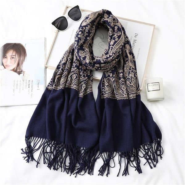 scarves luxury embroidery women winter scarf cashmere lady shawls wraps foulard solid tassel bohemian warm echarpe, Blue;gray
scarves luxury embroidery women winter scarf cashmere lady shawls wraps foulard solid tassel bohemian warm echarpe, Blue;gray