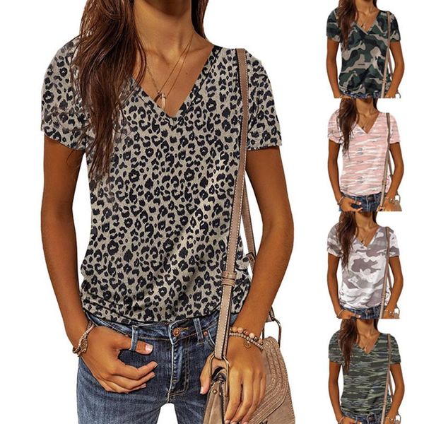 summer fashion stitching leopard print short-sleeved women casual v-neck pullover plus size t-shirt for women's, White
summer fashion stitching leopard print short-sleeved women casual v-neck pullover plus size t-shirt for women's, White