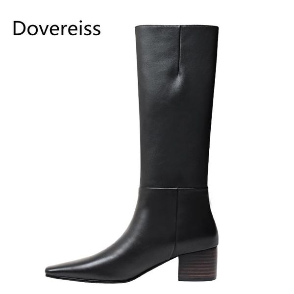 boots dovereiss fashion women's shoes winter elegant slip on white pointed toe chunky heels knee high concise mature 34-40, Black
boots dovereiss fashion women's shoes winter elegant slip on white pointed toe chunky heels knee high concise mature 34-40, Black