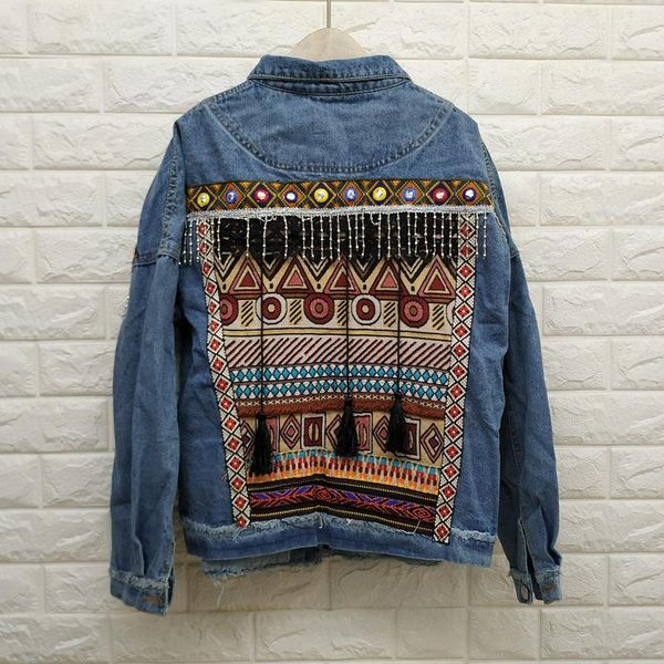women's jackets ethnic style geometric pattern embroidery denim jacket for women fashion long-sleeve jeans basic coat spring female out, Black;brown
women's jackets ethnic style geometric pattern embroidery denim jacket for women fashion long-sleeve jeans basic coat spring female out, Black;brown